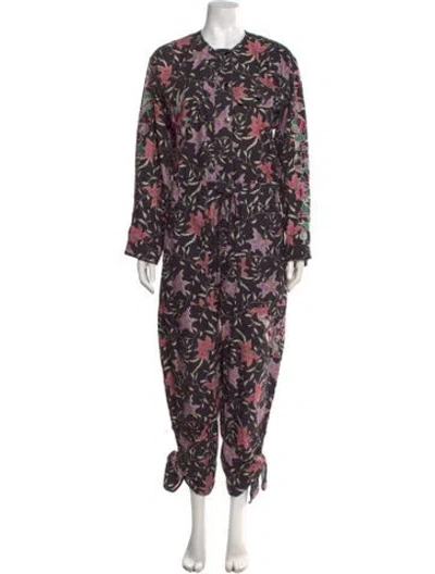 Pre-owned Isabel Marant Floral Print Jumpsuit In Purple