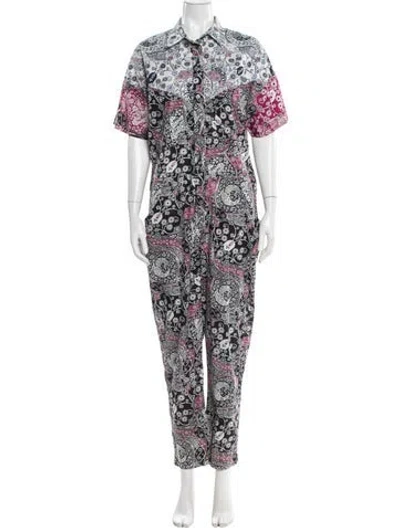Pre-owned Isabel Marant Floral Print Jumpsuit In White