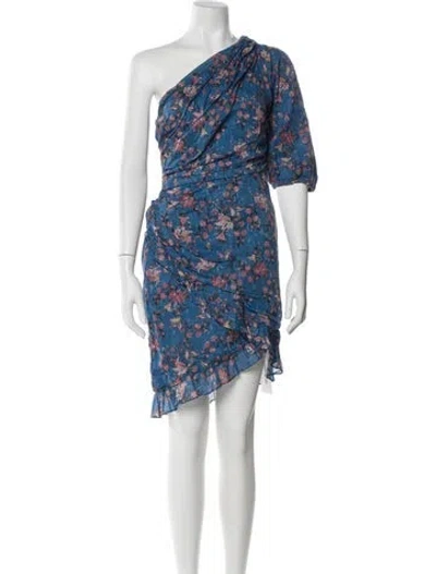 Pre-owned Isabel Marant Floral Print Knee-length Dress In Blue