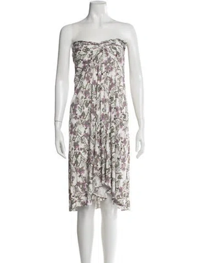 Pre-owned Isabel Marant Floral Print Knee-length Dress In Neutral
