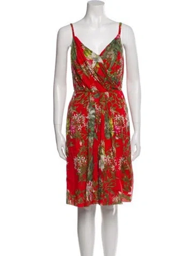 Pre-owned Isabel Marant Floral Print Knee-length Dress In Red
