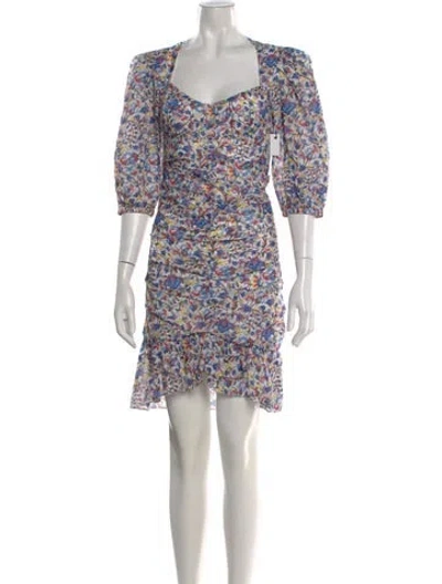 Pre-owned Isabel Marant Floral Print Knee-length Dress W/ Tags In White