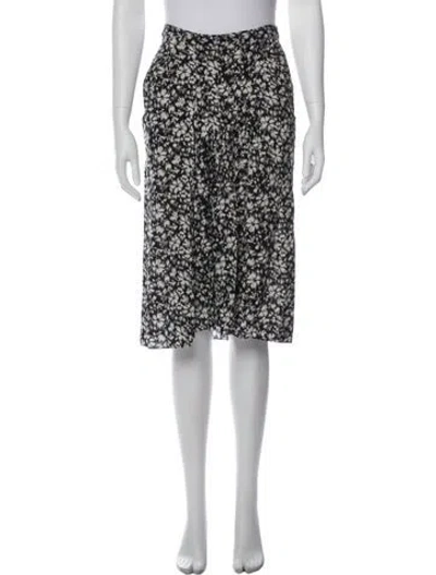 Pre-owned Isabel Marant Floral Print Knee-length Skirt In White