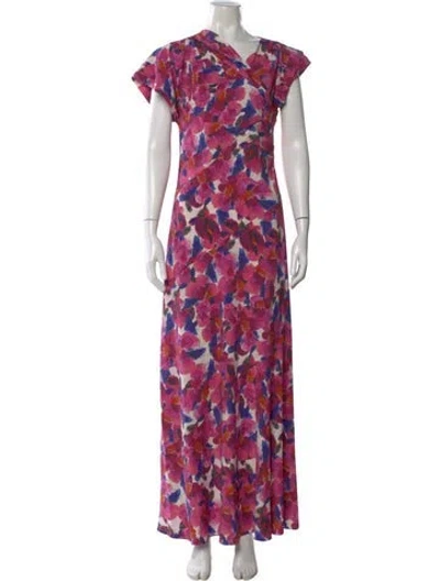 Pre-owned Isabel Marant Floral Print Long Dress In Multi
