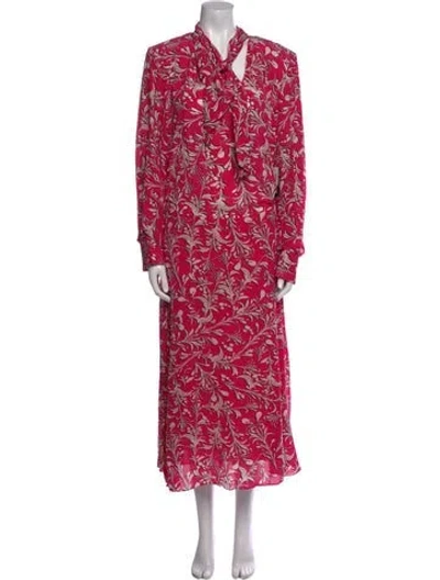 Pre-owned Isabel Marant Floral Print Long Dress W/ Tags In Pink