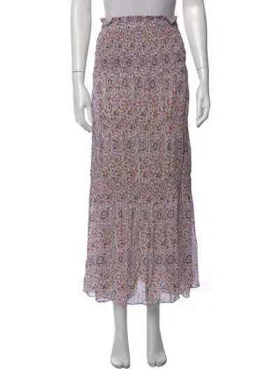 Pre-owned Isabel Marant Floral Print Long Skirt In Multi