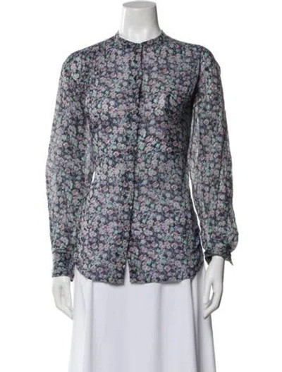 Pre-owned Isabel Marant Floral Print Long Sleeve Blouse In Multi