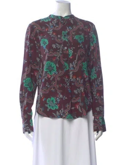 Pre-owned Isabel Marant Floral Print Long Sleeve Blouse In Multi