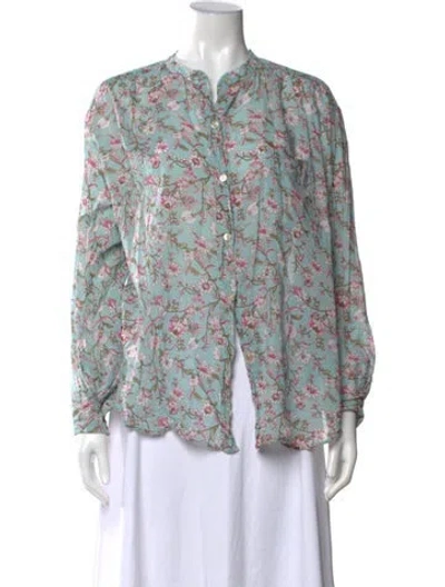 Pre-owned Isabel Marant Floral Print Long Sleeve Blouse In Multi