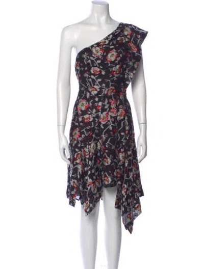 Pre-owned Isabel Marant Floral Print Midi Length Dress In Black