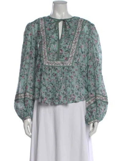 Pre-owned Isabel Marant Floral Print Midi Length Dress In Green