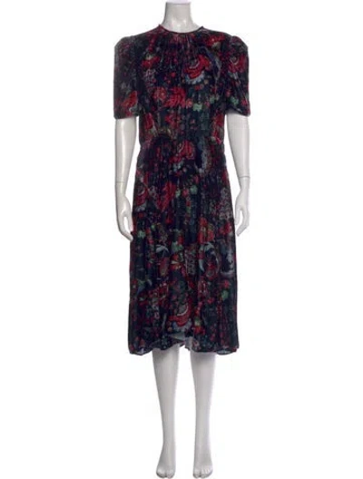 Pre-owned Isabel Marant Floral Print Midi Length Dress In Multi