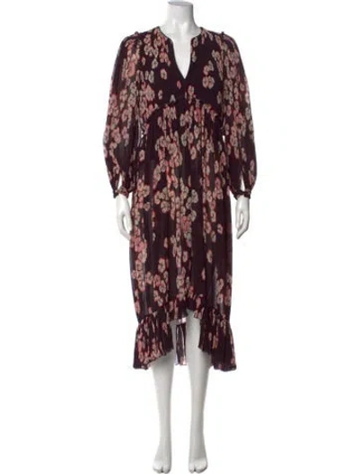 Pre-owned Isabel Marant Floral Print Midi Length Dress In Multi
