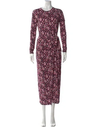 Pre-owned Isabel Marant Floral Print Midi Length Dress In Pink