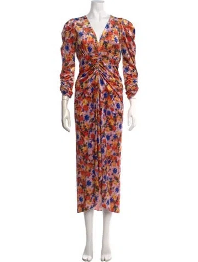 Pre-owned Isabel Marant Floral Print Midi Length Dress In Pink