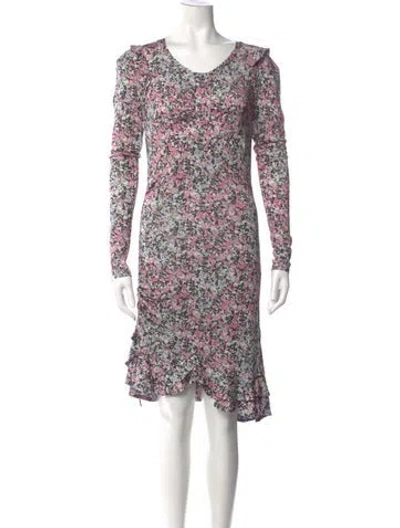 Pre-owned Isabel Marant Floral Print Midi Length Dress W/ Tags In Black