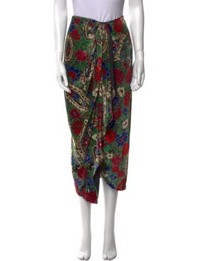 Pre-owned Isabel Marant Floral Print Midi Length Skirt In Multi