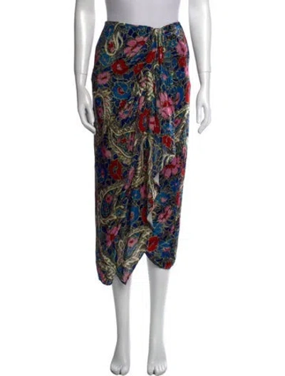 Pre-owned Isabel Marant Floral Print Midi Length Skirt In Multi