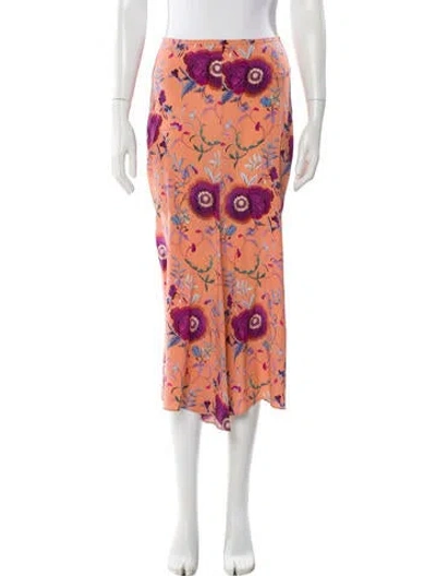 Pre-owned Isabel Marant Floral Print Midi Length Skirt In Neutral