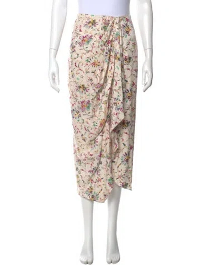 Pre-owned Isabel Marant Floral Print Midi Length Skirt In Neutral
