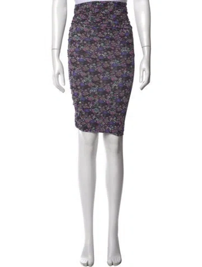Pre-owned Isabel Marant Floral Print Midi Length Skirt W/ Tags In Black