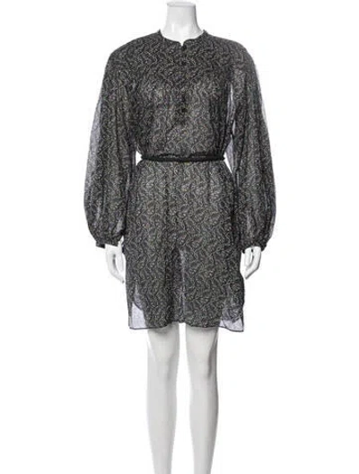 Pre-owned Isabel Marant Floral Print Mini Dress In Black