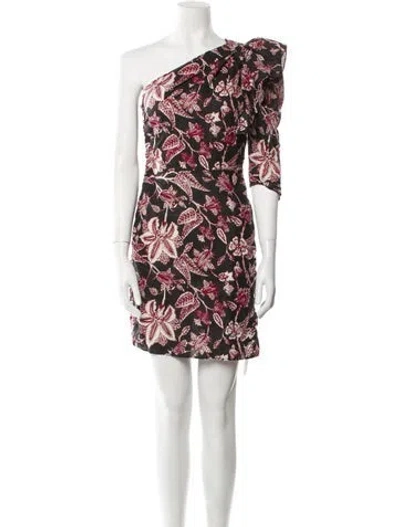 Pre-owned Isabel Marant Floral Print Mini Dress In Brown
