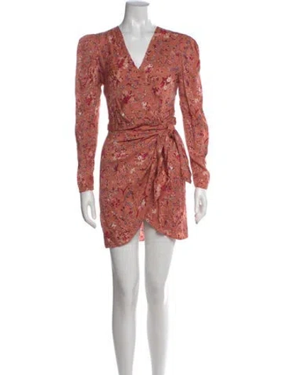 Pre-owned Isabel Marant Floral Print Mini Dress In Orange