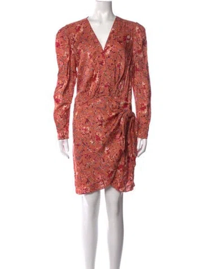 Pre-owned Isabel Marant Floral Print Mini Dress In Orange