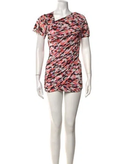 Pre-owned Isabel Marant Floral Print Mini Dress In Orange