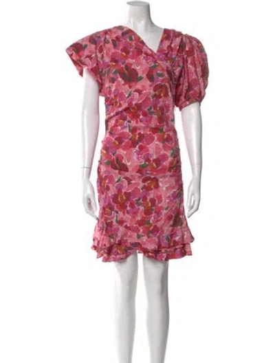 Pre-owned Isabel Marant Floral Print Mini Dress In Pink