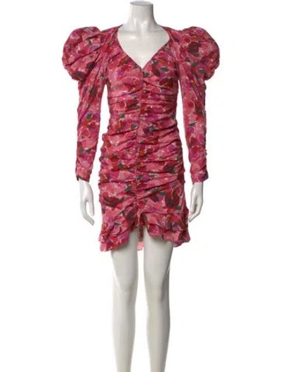 Pre-owned Isabel Marant Floral Print Mini Dress In Pink