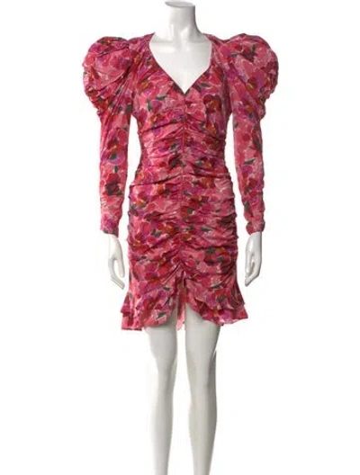 Pre-owned Isabel Marant Floral Print Mini Dress In Pink