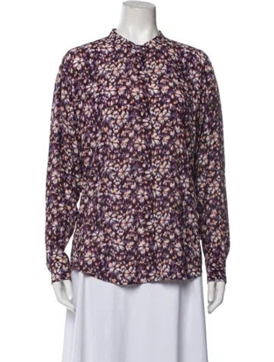 Pre-owned Isabel Marant Floral Print Mini Dress In Purple