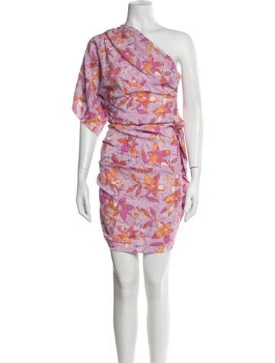 Pre-owned Isabel Marant Floral Print Mini Dress In Purple