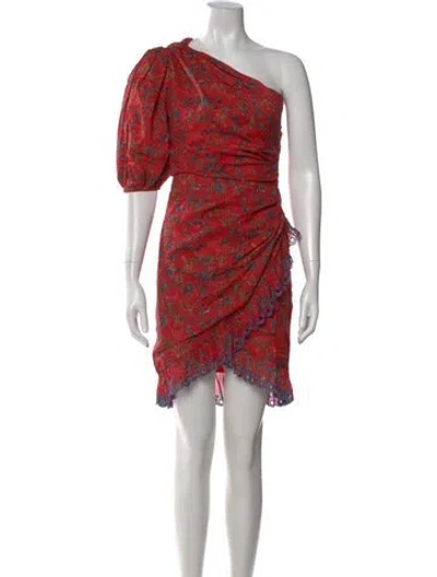 Pre-owned Isabel Marant Floral Print Mini Dress In Red