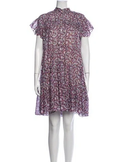 Pre-owned Isabel Marant Floral Print Mini Dress In Red