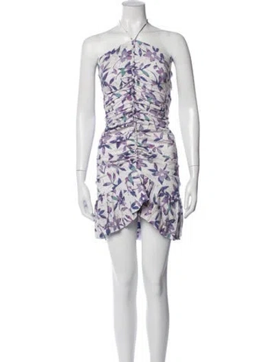 Pre-owned Isabel Marant Floral Print Mini Dress In White