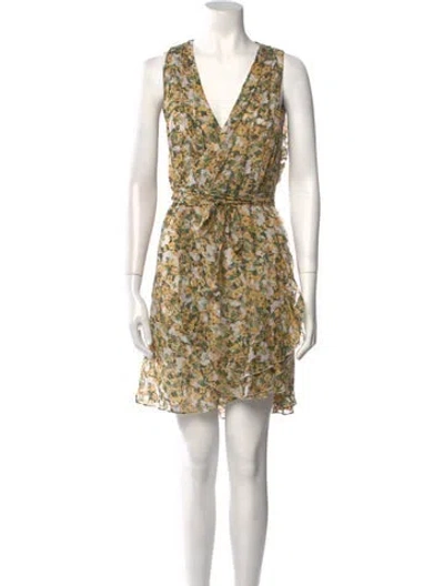 Pre-owned Isabel Marant Floral Print Mini Dress In Yellow