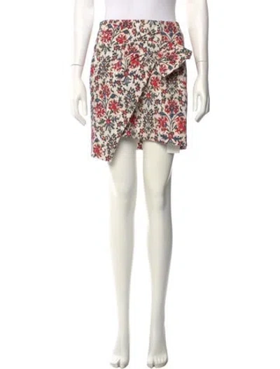 Pre-owned Isabel Marant Floral Print Mini Skirt In Black
