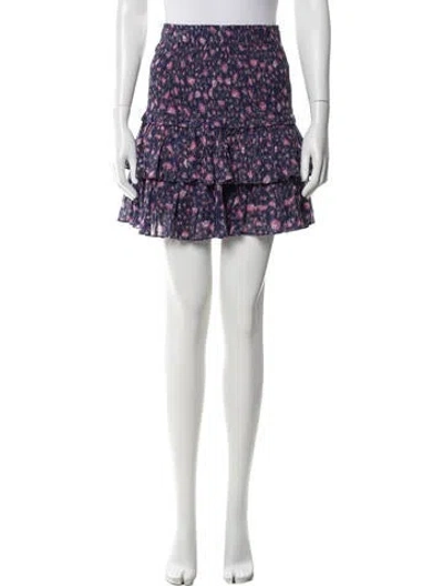 Pre-owned Isabel Marant Floral Print Mini Skirt In Blue