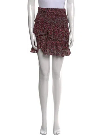 Pre-owned Isabel Marant Floral Print Mini Skirt In Blue