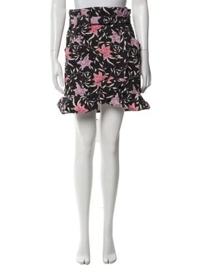 Pre-owned Isabel Marant Floral Print Mini Skirt In Blue