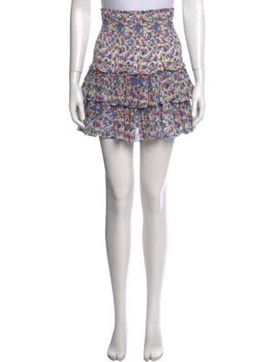 Pre-owned Isabel Marant Floral Print Mini Skirt In Blue