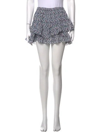 Pre-owned Isabel Marant Floral Print Mini Skirt In Blue