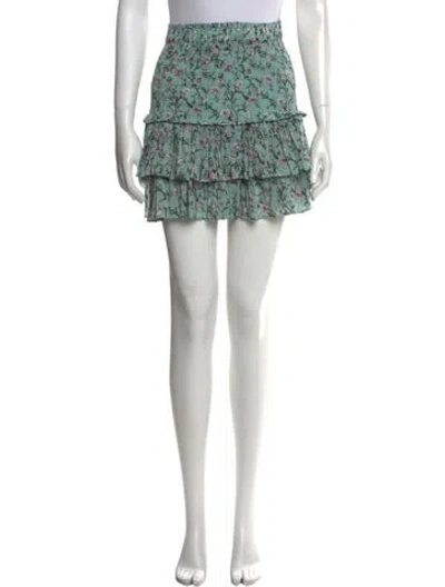 Pre-owned Isabel Marant Floral Print Mini Skirt In Green