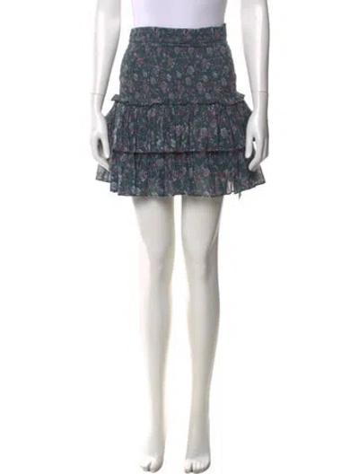 Pre-owned Isabel Marant Floral Print Mini Skirt In Green