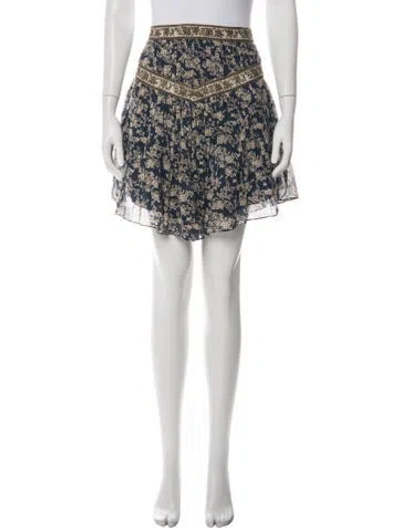 Pre-owned Isabel Marant Floral Print Mini Skirt In Green
