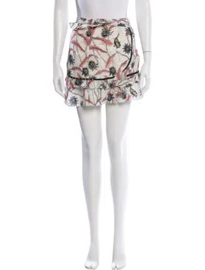 Pre-owned Isabel Marant Floral Print Mini Skirt In Neutral