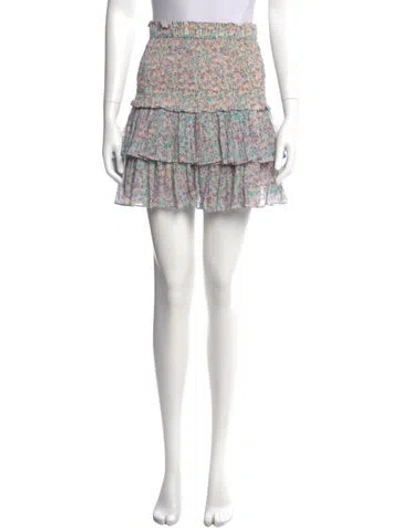 Pre-owned Isabel Marant Floral Print Mini Skirt In Neutral